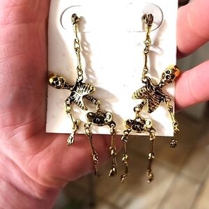 Pair of Dangle Skeleton earrings
